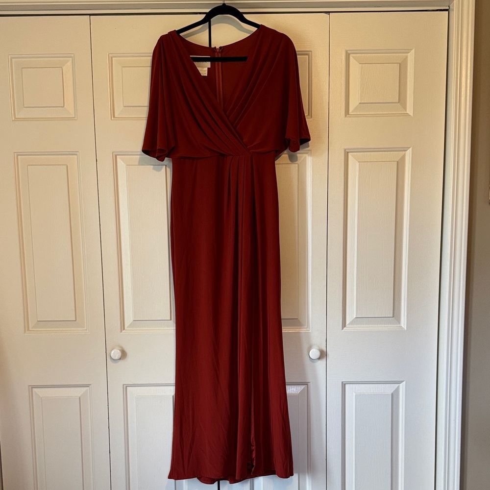 BHLDN Elegant Red Maxi Dress